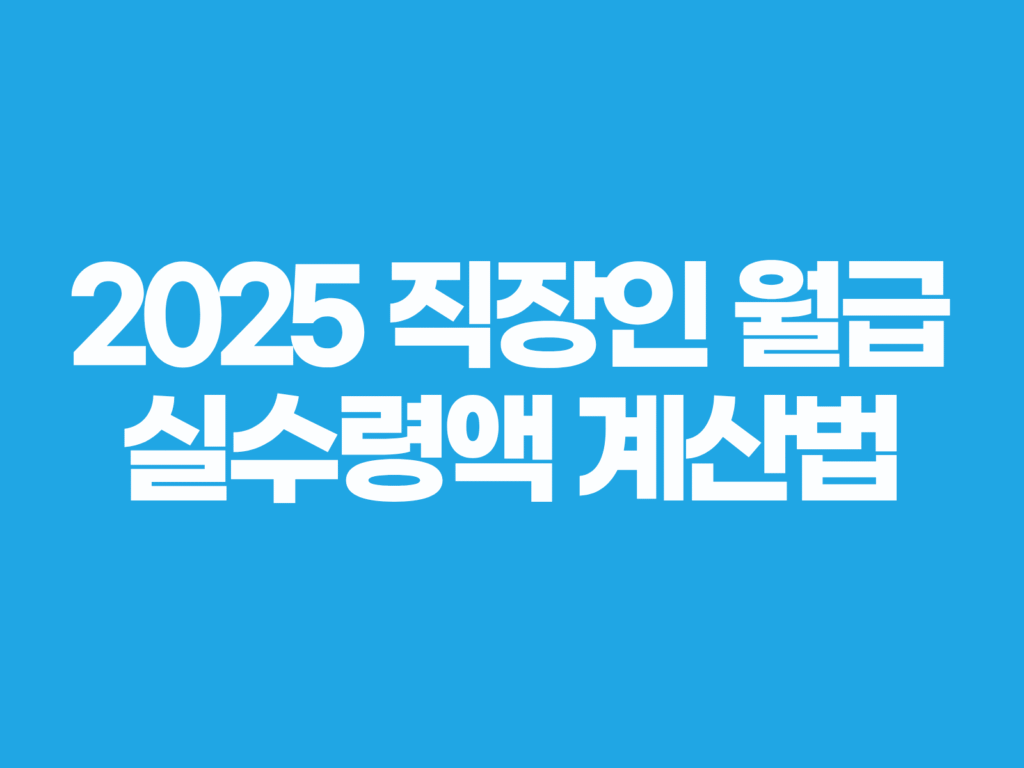 월급 실수령액 계산