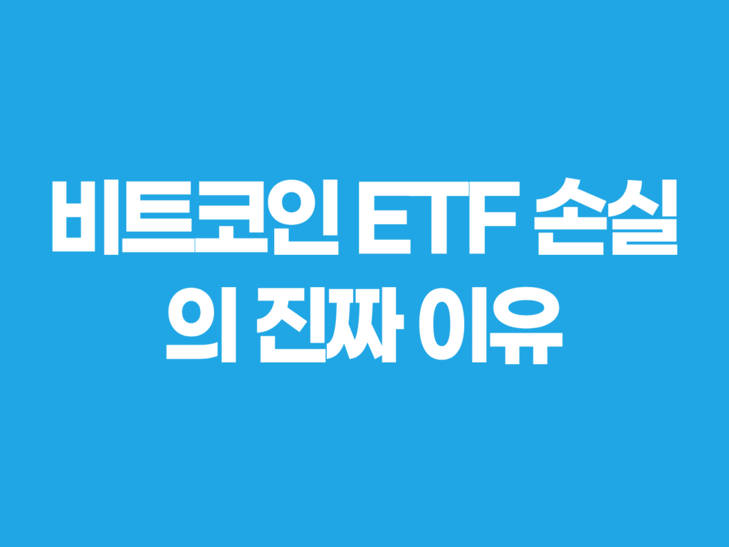 비트코인 ETF 손실
