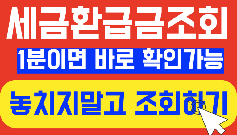 세금 환급금 조회